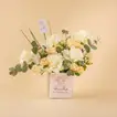 Elegant Eid al-Adha Floral Arrangement with White and Peach Roses
