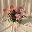 Elegant Pink Anthurium & Gerbera Bouquet in White Pot