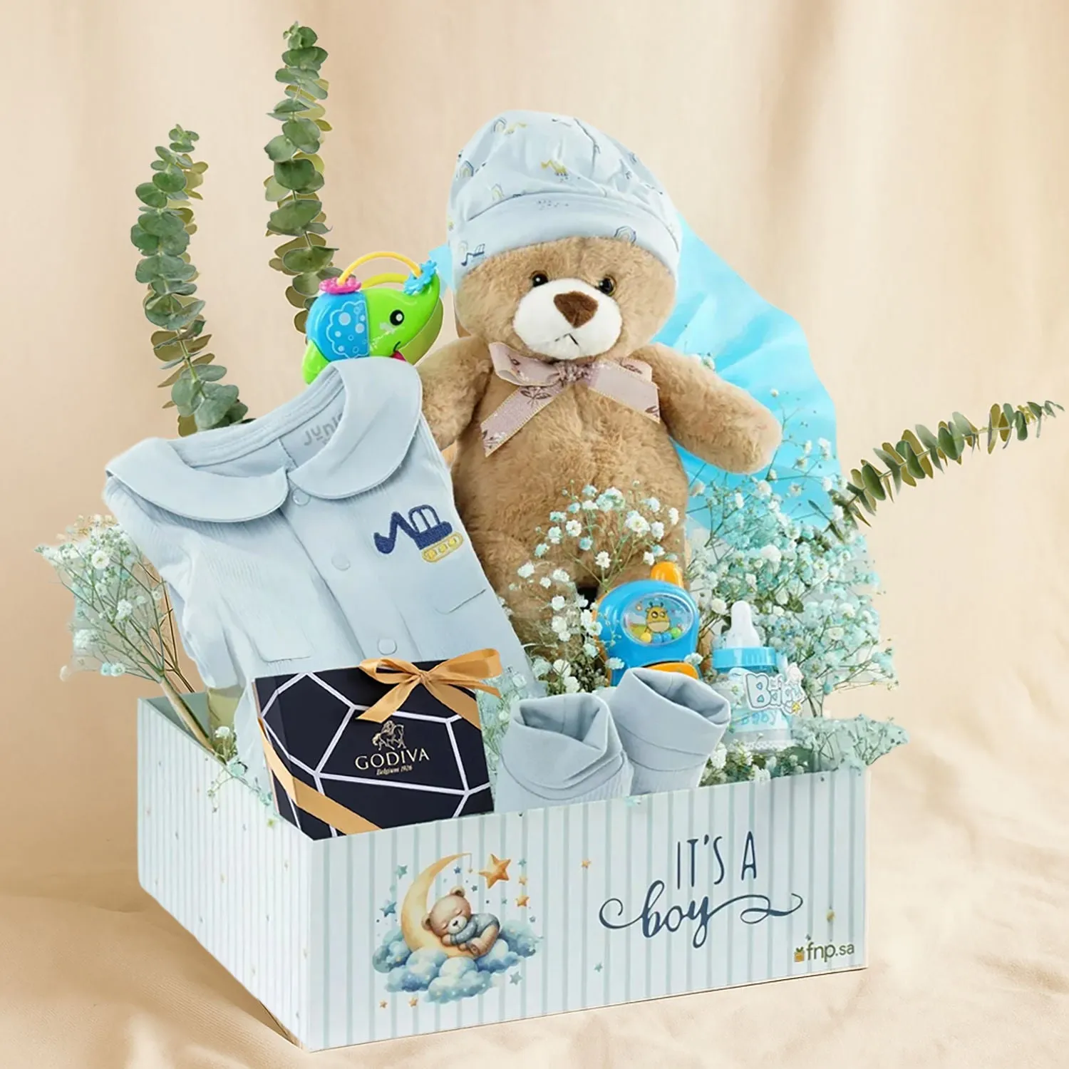 Godiva n Welcome Baby Boy Celebration Hamper