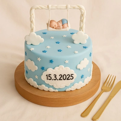 Newborn Baby Designer Cake