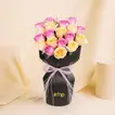 Peach N Pink Roses Bouquet In New Nice Packaging