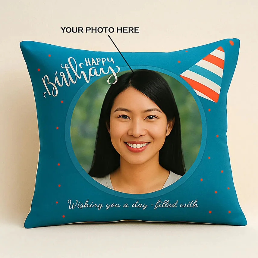 Personalised Birthday Cap Cushion