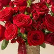 Eternal Velvet Red Rose Bouquet with Elegant Vase