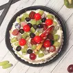 Delightful Vanilla Fruit Cascade Cake - A Symphony of Flavors