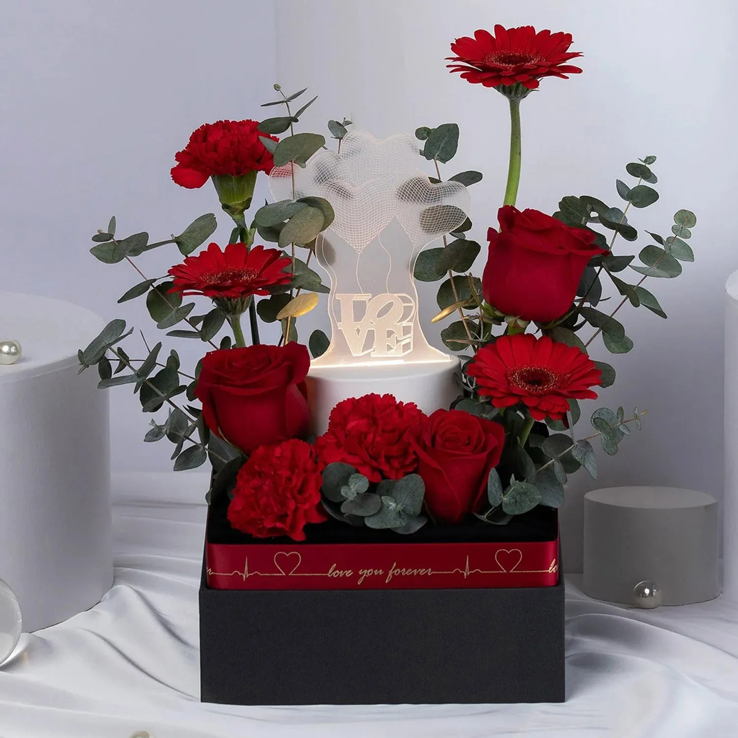 Evermore Rose & Love LED Enchantment - A Romantic Floral Gift Box