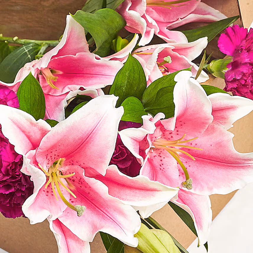 Heavenly Lilies Carnations Box