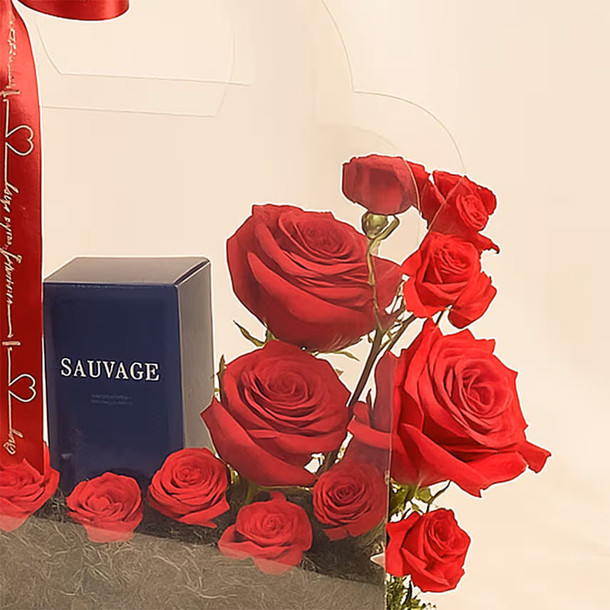 Loveâ€™s Essence Red Roses Bag