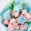 Empire Chocolate Baby Blue Box with Bouquet & Baby Boy Balloon - 25 Assorted Chocolates