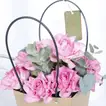 Exquisite Pink Rose Bouquet with Eucalyptus and China Grass