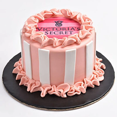 Elegant Pink Victoria's Secret Chocolate Cake - Perfect for Celebrations