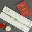 The Royal Elegance Meenakari Rakhi with Roli and Chawal Set