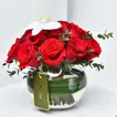 Elegant Love Blossoms in a Glass Vase