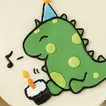 Dino Delight: Sweet Mini Cake for Kids' Celebrations - Chocolate