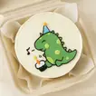 Dino Delight: Sweet Mini Cake for Kids' Celebrations - Chocolate