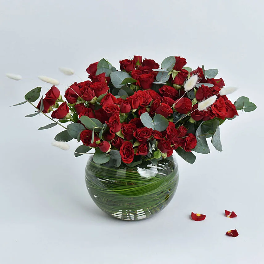 Spray Roses In a Vase