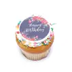 Delicious Chocolate Happy Birthday Cupcakes - 6 Pieces