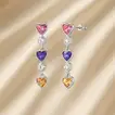 Elegant Heartfall Earrings with Red Roses & Ferrero Rocher Gift Set