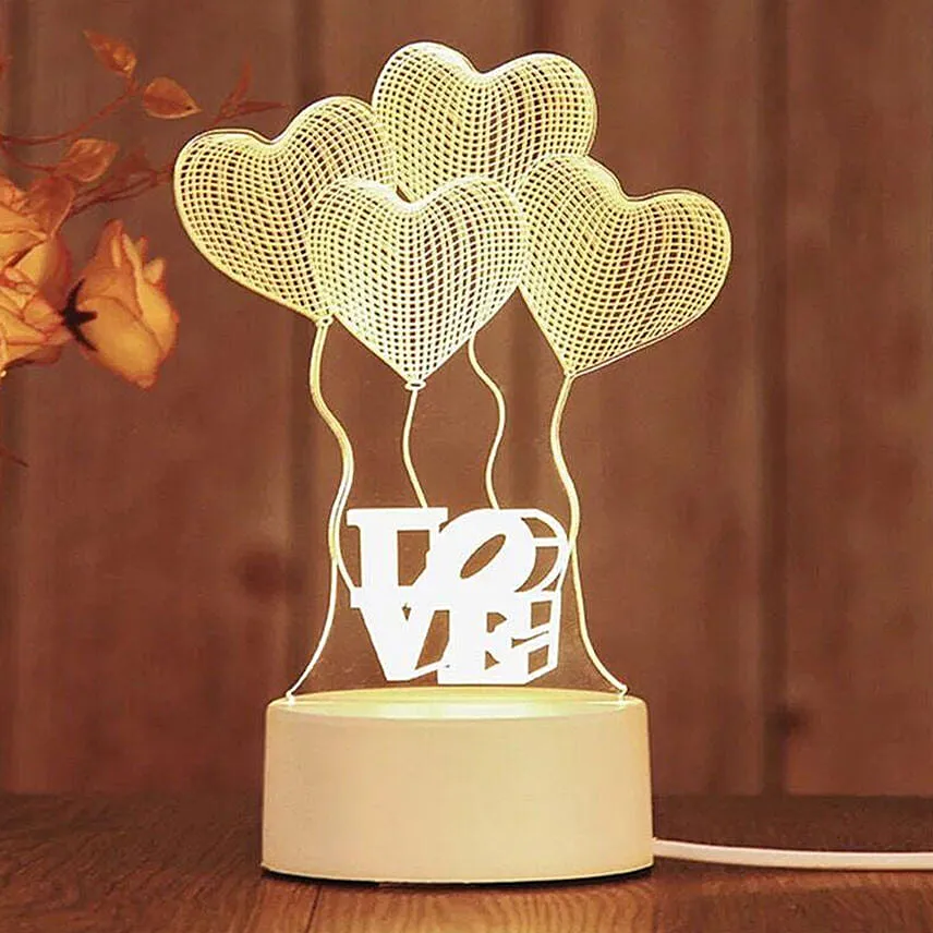 Valentines Day Cupcakes n LOVE Led Lamp