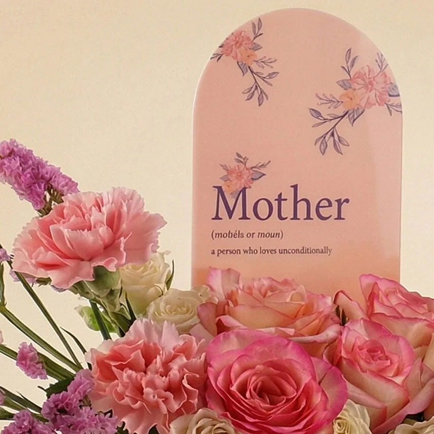 Pink Floral Gift for Mom with Sweet Surprises