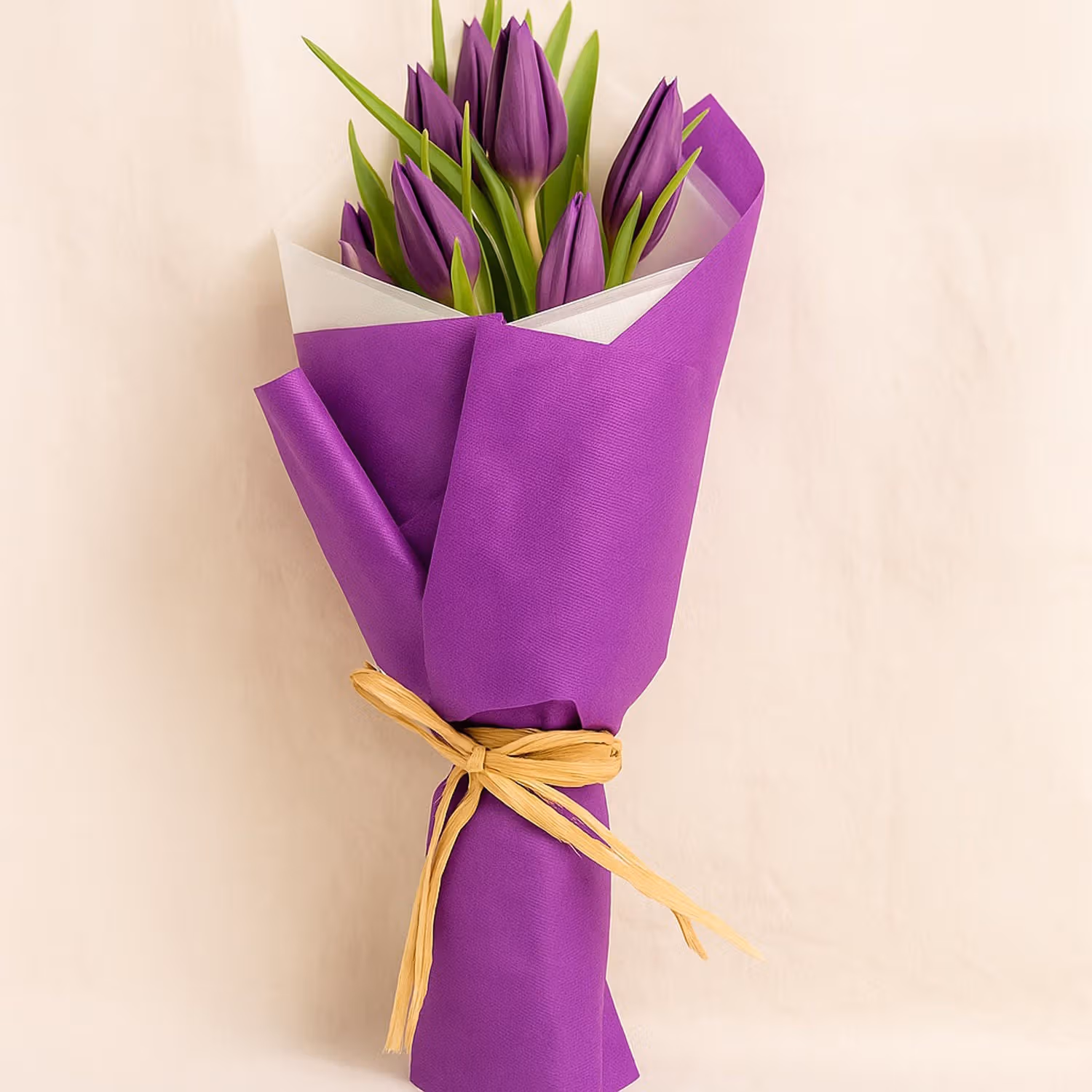 7 Purple Tulips Bouquet