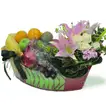 Nezaket Fresh Fruits Basket And Flowers Gift