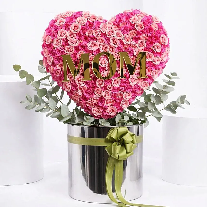 Heart Of Roses For Mom