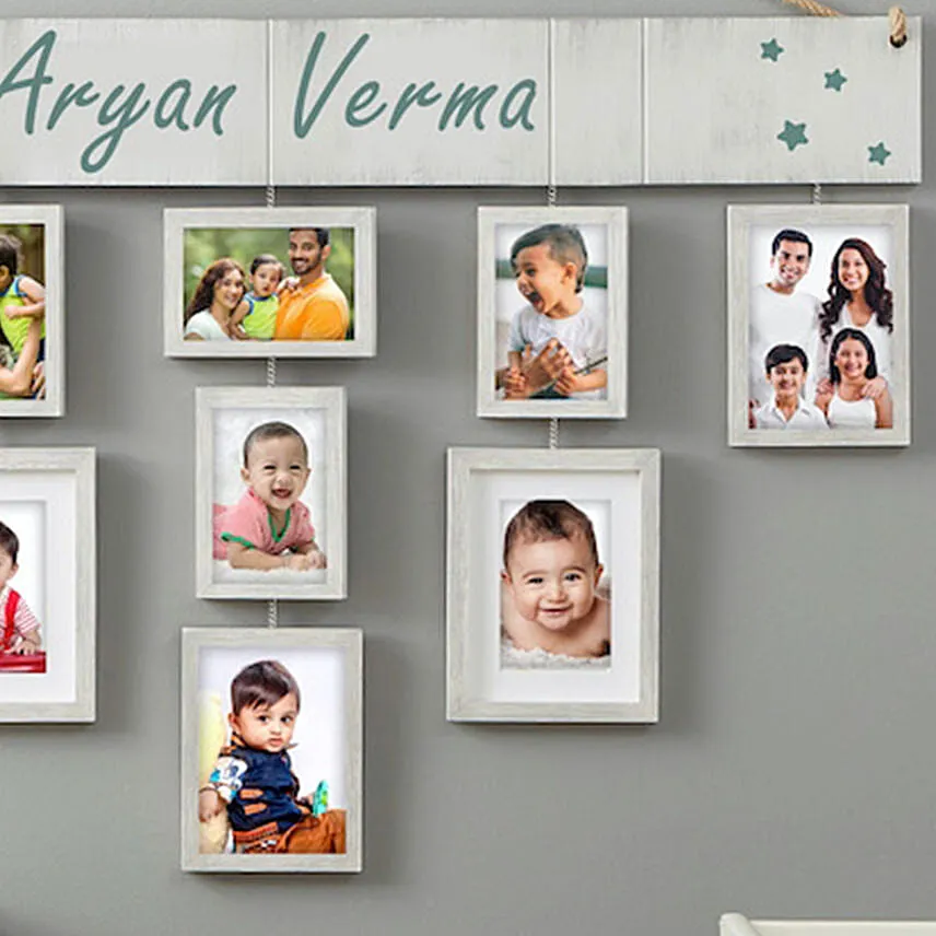 Wallverbs Baby Love Personalized Hanging Picture Frame Set