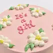 Girly Glee Congrats Cake - Chocolate Delight for Celebrating a Baby Girl
