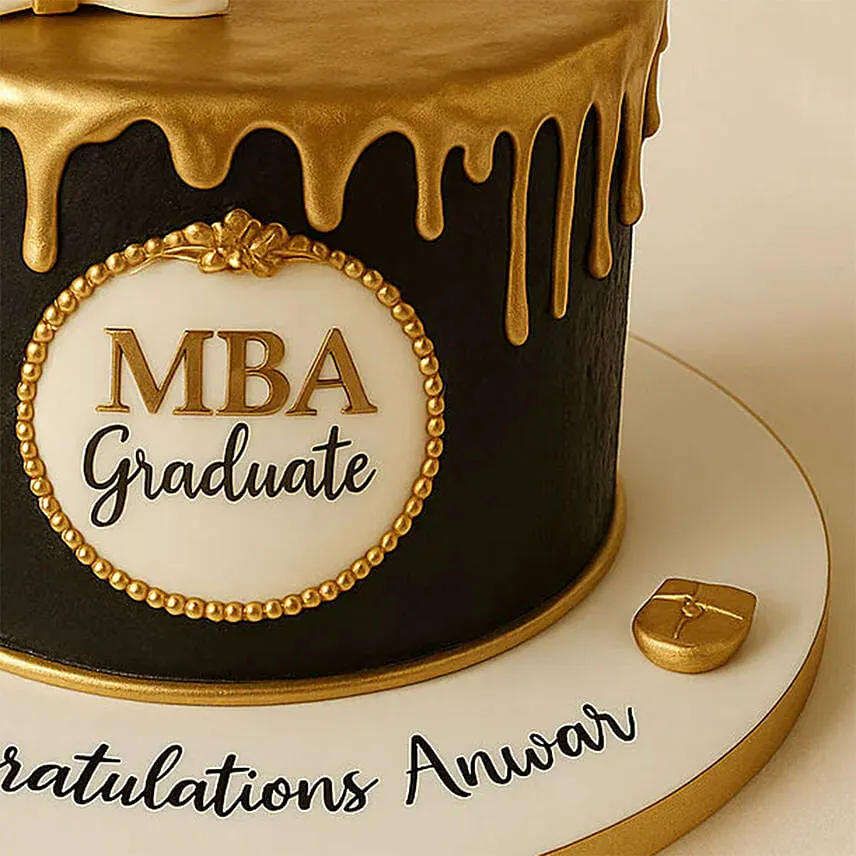 MBA Graduate Luscious Chocolate Cake