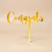 Gold Congrats Cake Topper - Perfect for Celebrations