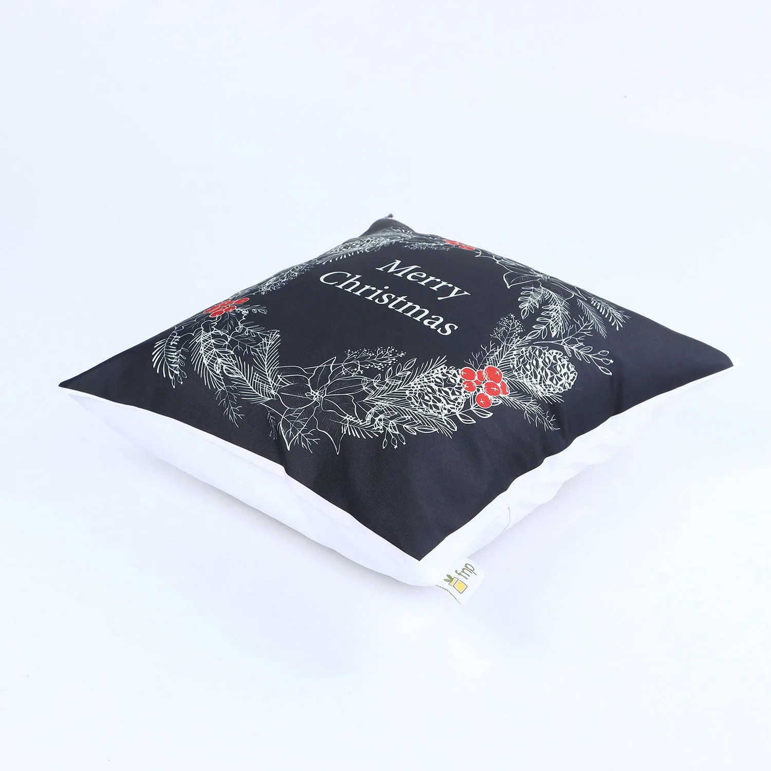 Festive Merry Christmas Cushion - Joyful Greetings Collection
