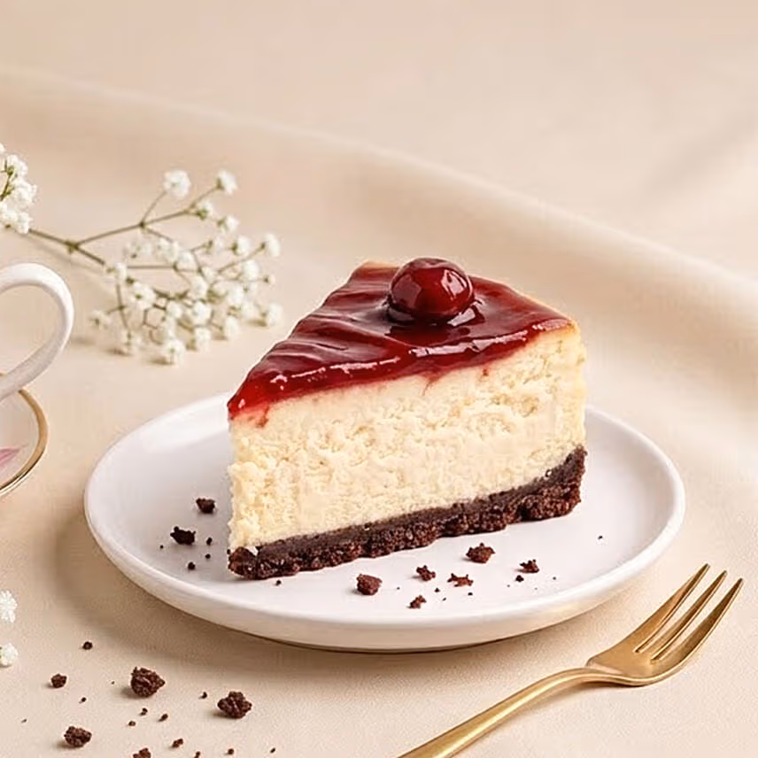 Roses Teacup & Cheesecake Slice Gift