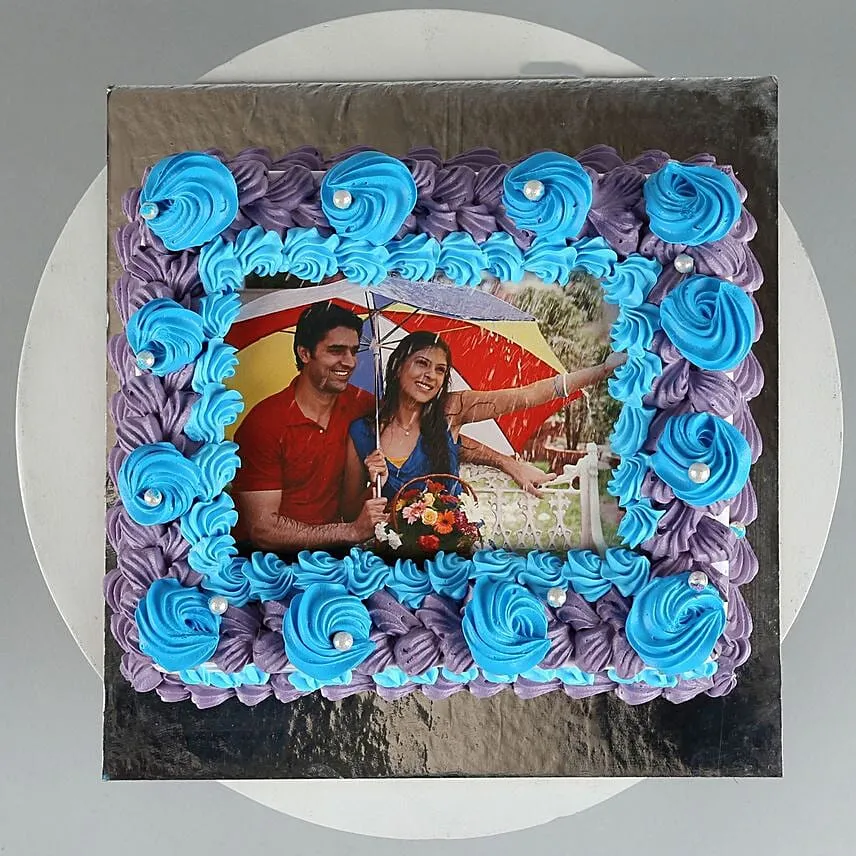 Couple Love Photo Cream Cake 1.5 Kg