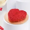 Romantic 9 Red Roses Bouquet with Heart-Shaped Chocolate Cake