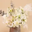 New Year Blessing White Flower Vase 