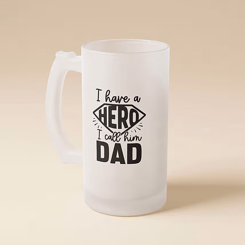 Frosted Beer Mug for Hero Dad - Father's Day Gift
