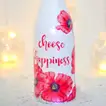 Illuminate Your Space with the 'Choose Happiness' Hand Painted LED Glass Bottle