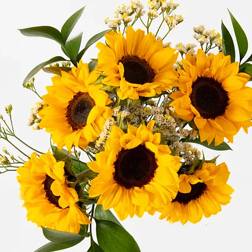 Blooming Sunflowers Vase Arrangement