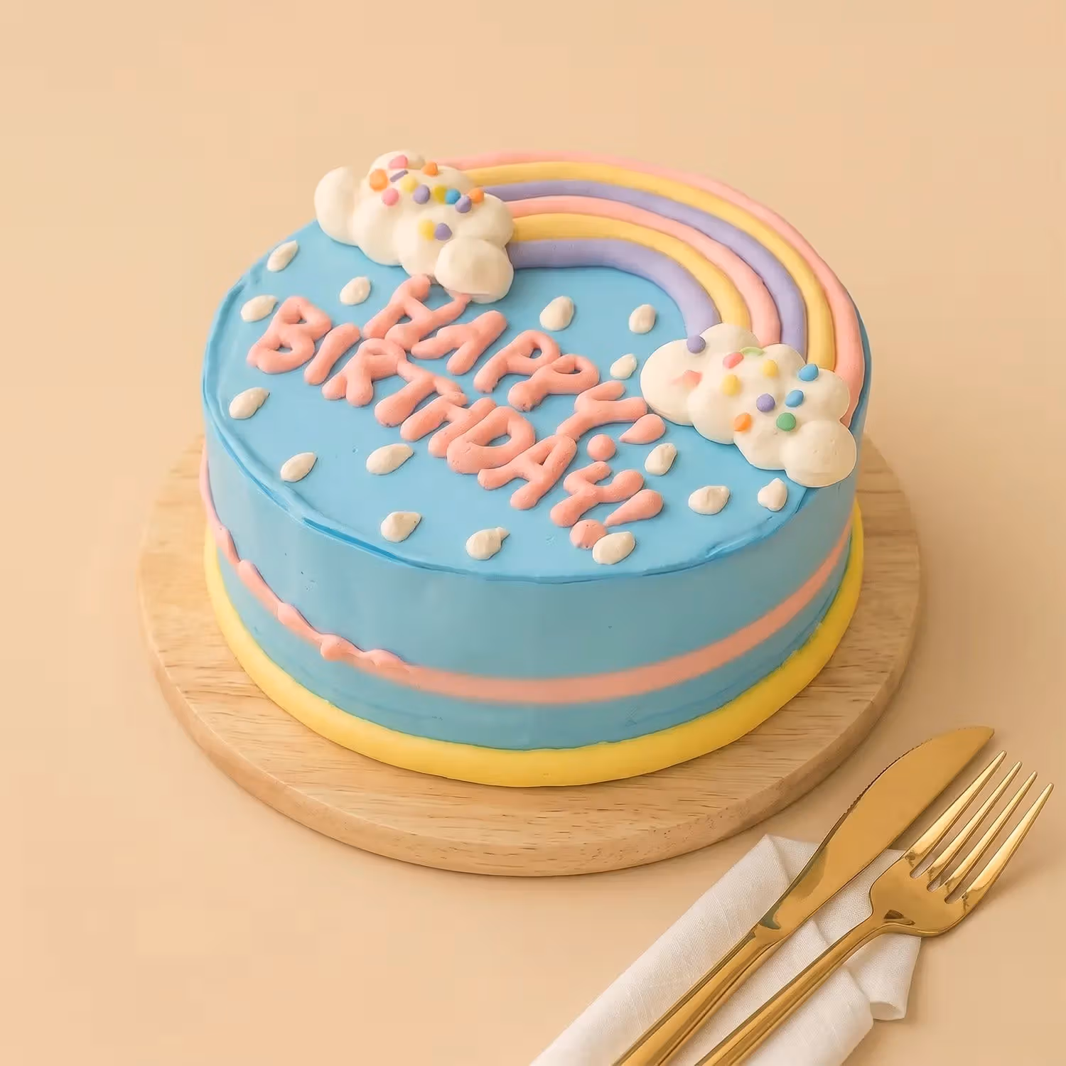 Delightful Rainbow-Themed Red Velvet Birthday Cake - 2 Kg