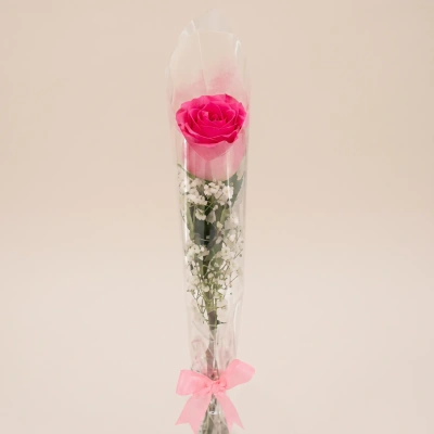 Elegant Single Pink Rose - Perfect for Special Occasions