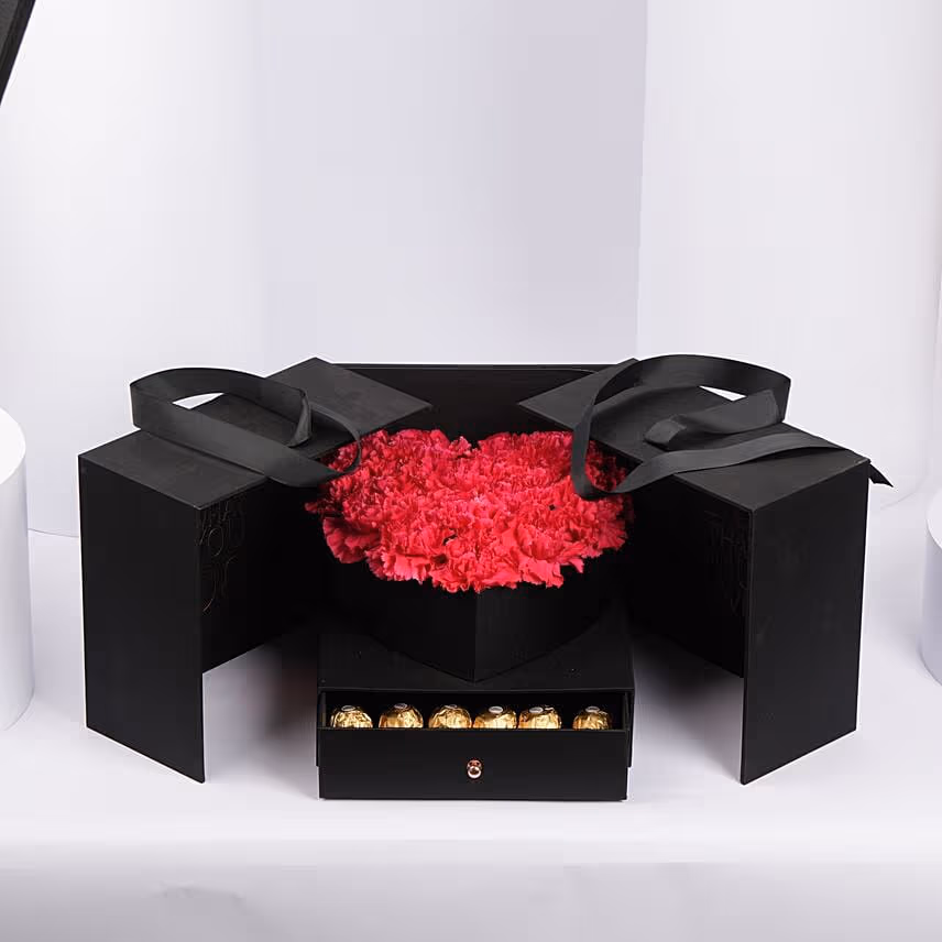 Red Rose with Chocolates box for Mothers Day