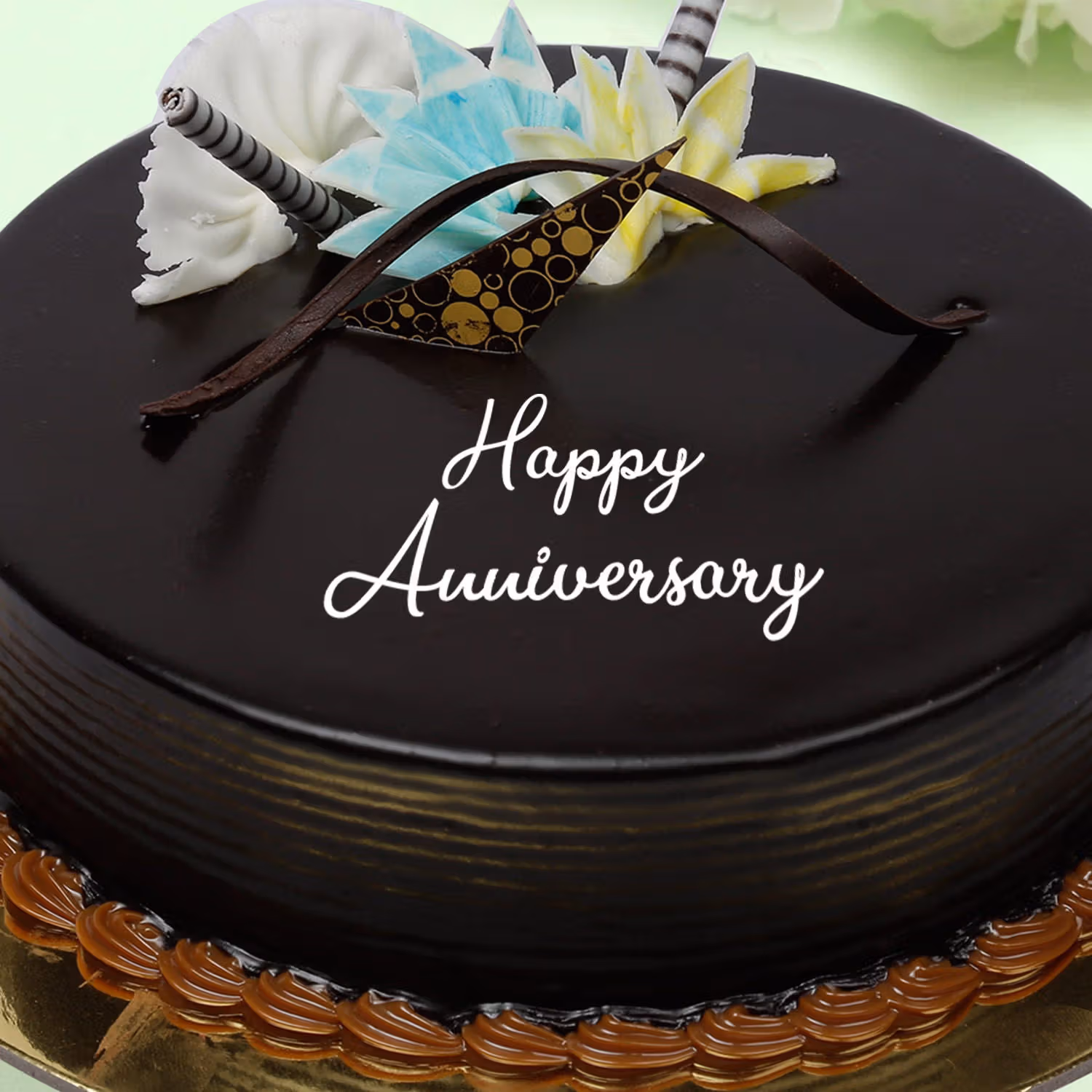 Delicious Anniversary Dark Chocolate Cake