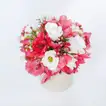 Elegant Gift Set: Diwan Rose Marine Candle with Floral Bouquet