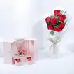 Sweet Romance Gift Set | Red Rose Bouquet with Pink Heartbeat Box