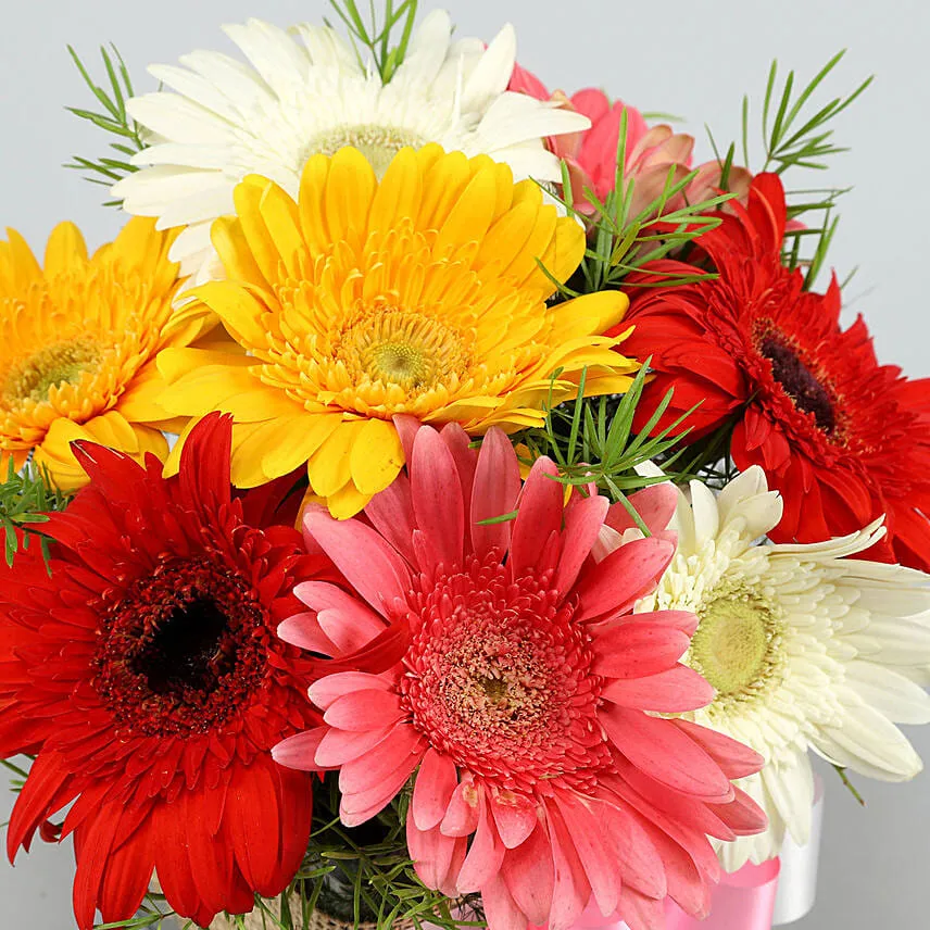 Petite Mixed Gerbera Floral Vase