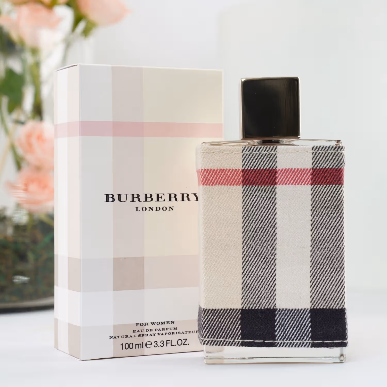 Burberry London Perfume for Her with Elegant Baby Rose Vase Set