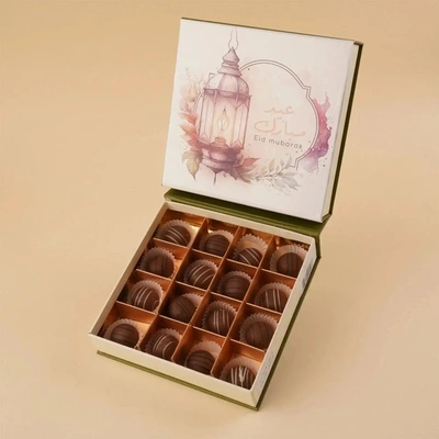 Eid Mubarak Premium Chocolate Truffles Lantern Box
