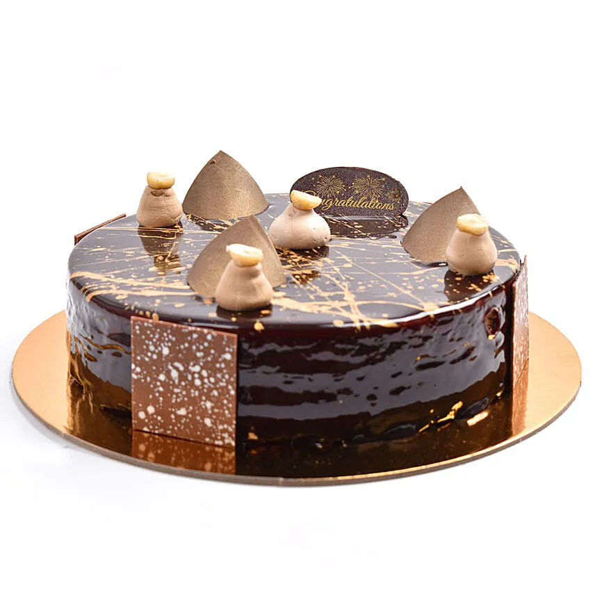 Congratulation Chocolate Hazelnut Cake
