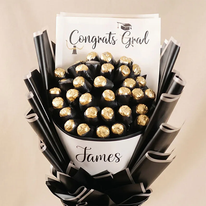 Personalised Graduation Rochers Bouquet