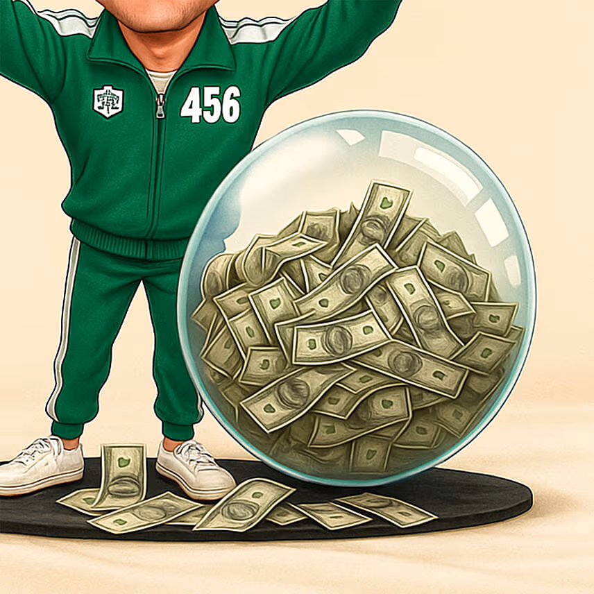 Green Tracksuit No.456 Personalised Caricature